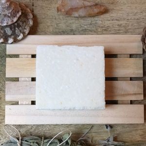 4 oz OATMEAL UNSCENTED  soap Mountain Mom Soap Co Shave Soap Anti aging white